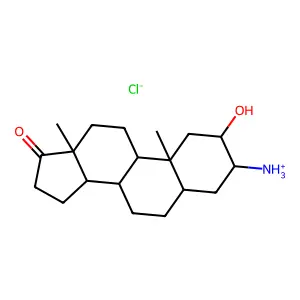 Androstan-17-one, 3-amino-2-hydroxy-, hydrochloride, (2beta,3alpha,5alpha)- structure