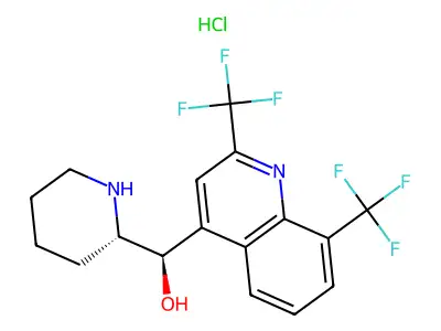 (+)-Mefloquine structure