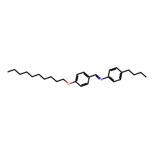 p-Decyloxybenzylidene p-butylaniline structure