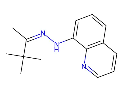 N-(3,3-dimethylbutan-2-ylideneamino)quinolin-8-amine structure