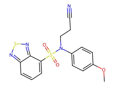 N-(2-cyanoethyl)-N-(4-methoxyphenyl)-2,1,3-benzothiadiazole-4-sulfonamide structure