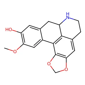 1,2-Methylenedioxy-9-hydroxy-10-methoxynoraporphine structure
