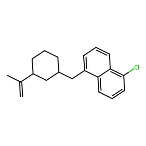 1-Chloro-5-[(3-prop-1-en-2-ylcyclohexyl)methyl]naphthalene structure