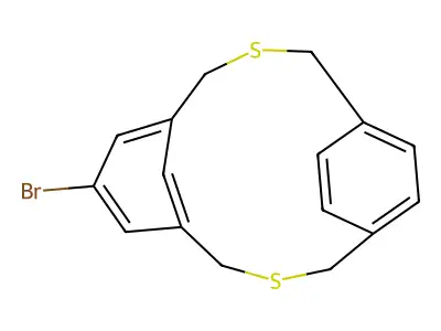 BR-3,11-Dithia-tricyclo(11.2.2.1(5,9))octadeca-1(16),5,7,9(18),13(17),14-hexaene structure