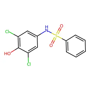 N-(3,5-Dichloro-4-hydroxyphenyl)benzenesulfonamide structure