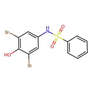 Benzenesulfonamide, N-(3,5-dibromo-4-hydroxyphenyl)- structure