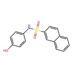 N-(4-hydroxyphenyl)naphthalene-2-sulfonamide structure