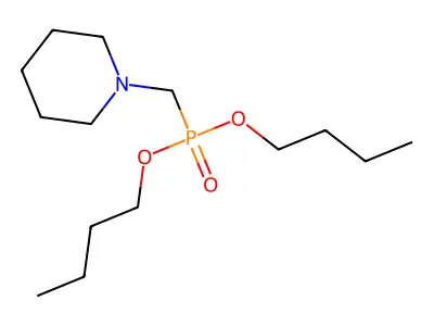 Phosphonic acid, (1-piperidinylmethyl)-, dibutyl ester structure