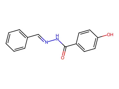 4-羟基苯甲酸亚苄基酰肼 structure