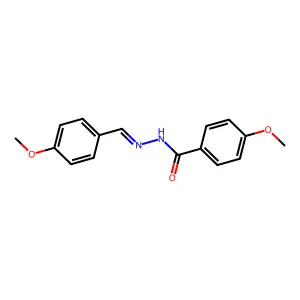 4-Methoxy-N-[(4-methoxyphenyl)methylidene]benzene-1-carbohydrazonic acid structure