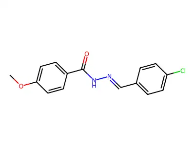 N-[(4-chlorophenyl)methylideneamino]-4-methoxybenzamide structure