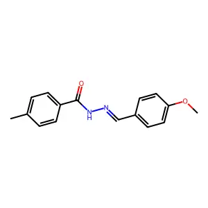 N-[(4-Methoxyphenyl)methylideneamino]-4-methyl-benzamide structure