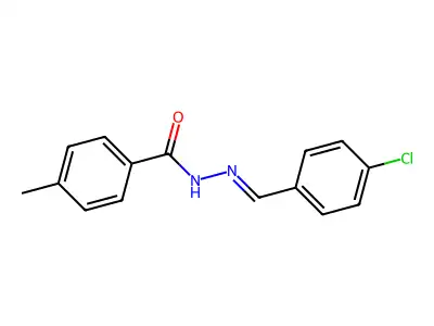 N-[(4-chlorophenyl)methylideneamino]-4-methylbenzamide structure