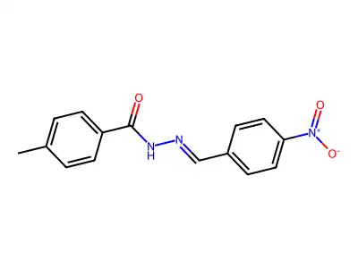 4-methyl-N-[(4-nitrophenyl)methylideneamino]benzamide structure