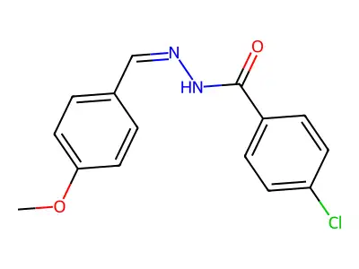4-chloro-N-[(4-methoxyphenyl)methylideneamino]benzamide structure