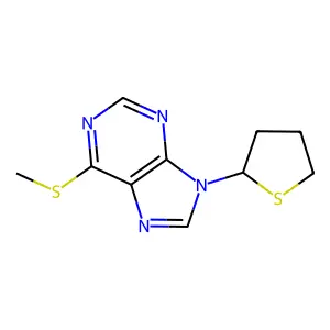 6-(Methylsulfanyl)-9-(tetrahydrothiophen-2-yl)-9h-purine structure