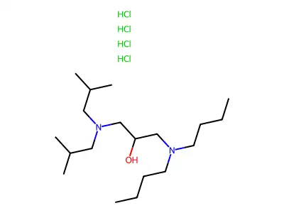 2-Propanol, 1-(dibutylamino)-3-(bis(2-methylpropyl)amino)-, dihydrochloride structure