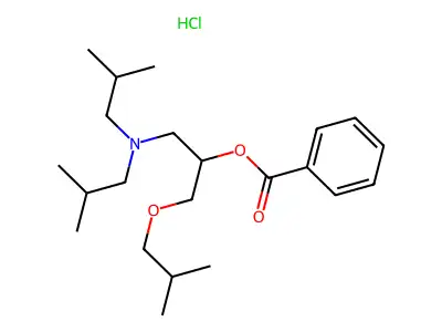 1-(Diisobutylamino)-3-isobutoxy-2-propanol benzoate dihydrochloride structure
