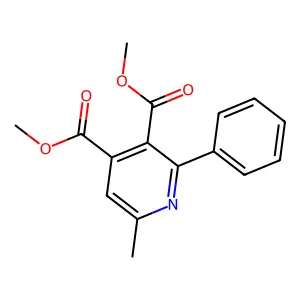 dimethyl 6-methyl-2-phenylpyridine-3,4-dicarboxylate structure