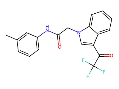 N-(3-methylphenyl)-2-[3-(2,2,2-trifluoroacetyl)indol-1-yl]acetamide structure