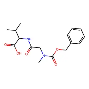 N-[(Benzyloxy)carbonyl]-N-methylglycylvaline structure