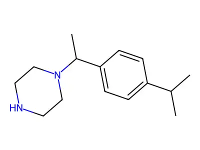 1-[1-(4-Propan-2-ylphenyl)ethyl]piperazine structure