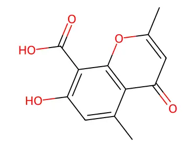7-Hydroxy-2,5-dimethyl-4-oxo-4H-1-benzopyran-8-carboxylic acid structure
