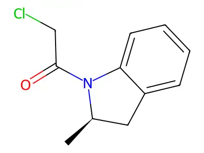 1H-Indole, 1-(chloroacetyl)-2,3-dihydro-2-methyl-, (2R)-(9CI) structure