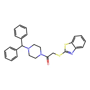 2-(4-Benzhydryl-1-piperazinyl)-2-oxoethyl 1,3-benzothiazol-2-yl sulfide structure