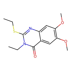 3-Ethyl-2-ethylsulfanyl-6,7-dimethoxyquinazolin-4-one structure