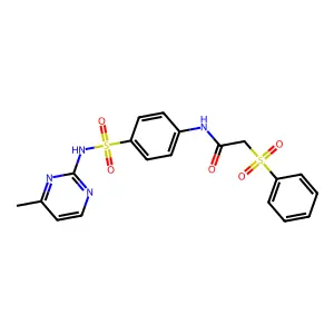 N-{4-[(4-methylpyrimidin-2-yl)sulfamoyl]phenyl}-2-(phenylsulfonyl)acetamide structure