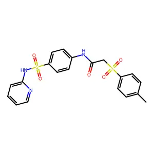 2-[(4-methylphenyl)sulfonyl]-N-[4-(pyridin-2-ylsulfamoyl)phenyl]acetamide structure