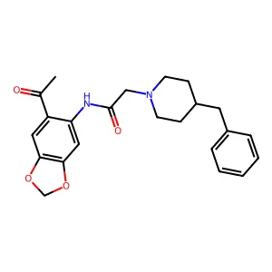 N-(6-acetyl-1,3-benzodioxol-5-yl)-2-(4-benzylpiperidin-1-yl)acetamide structure