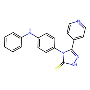 4-(4-anilinophenyl)-3-pyridin-4-yl-1H-1,2,4-triazole-5-thione structure