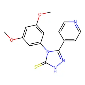 4-(3,5-Dimethoxyphenyl)-5-pyridin-4-yl-4H-1,2,4-triazole-3-thiol structure