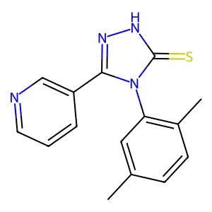 4-(2,5-dimethylphenyl)-3-pyridin-3-yl-1H-1,2,4-triazole-5-thione structure