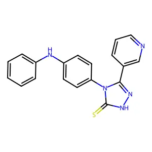 4-[4-(phenylamino)phenyl]-5-(pyridin-3-yl)-4H-1,2,4-triazole-3-thiol structure