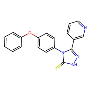 4-(4-phenoxyphenyl)-3-pyridin-3-yl-1H-1,2,4-triazole-5-thione structure