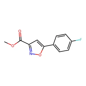 3-Isoxazolecarboxylic acid, 5-(4-fluorophenyl)-, methyl ester structure