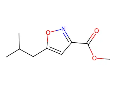 Methyl 5-isobutylisoxazole-3-carboxylate structure