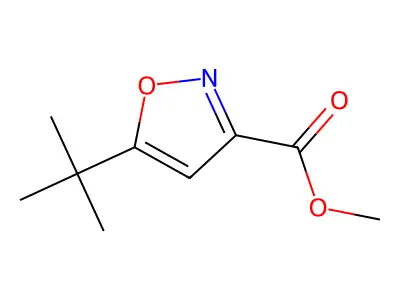 Methyl 5-(tert-butyl)isoxazole-3-carboxylate structure