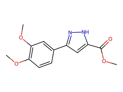 methyl 5-(3,4-dimethoxyphenyl)-1H-pyrazole-3-carboxylate structure