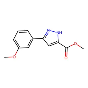 Methyl 3-(3-methoxyphenyl)-1H-pyrazole-5-carboxylate structure