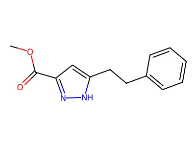 methyl 5-(2-phenylethyl)-1H-pyrazole-3-carboxylate structure