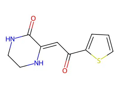 3-(2-Oxo-2-thiophen-2-YL-ethylidene)-piperazin-2-one structure