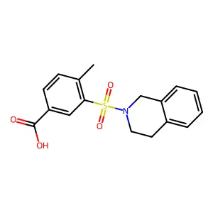 Benzoic acid, 3-[(3,4-dihydro-2(1H)-isoquinolinyl)sulfonyl]-4-methyl- structure