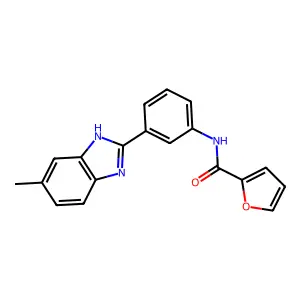 N-[3-(6-methyl-1H-benzimidazol-2-yl)phenyl]furan-2-carboxamide structure