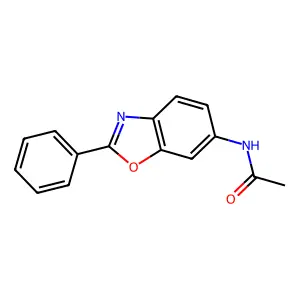 N-(2-phenyl-1,3-benzoxazol-6-yl)acetamide structure