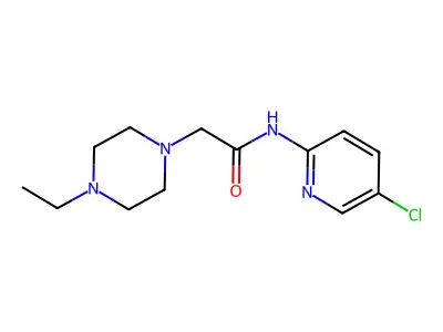 N-(5-chloropyridin-2-yl)-2-(4-ethylpiperazin-1-yl)acetamide structure