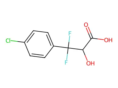 3-(4-Chlorophenyl)-3,3-difluoro-2-hydroxypropanoic acid structure